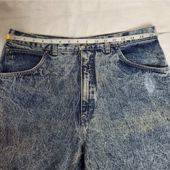 VINTAGE 80s acid wash baggy short ankle mom‎ jeans 12/14 - Picture 8 of 10